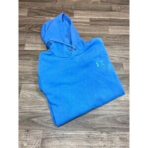 UNDER ARMOUR Drawstring Tie Pullover Blue Hooded Sweatshirt Hoodie Men's Size S